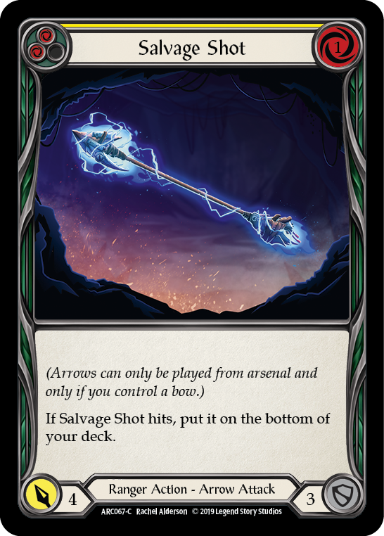Flesh and Blood TCG | Salvage Shot (Yellow) [ARC067-C] (Arcane Rising)  1st Edition Normal | The Nerd Merchant