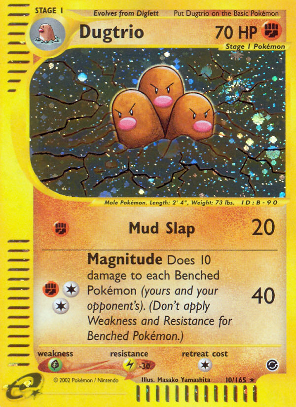 Pokemon | Dugtrio (10/165) [Expedition: Base Set] | The Nerd Merchant