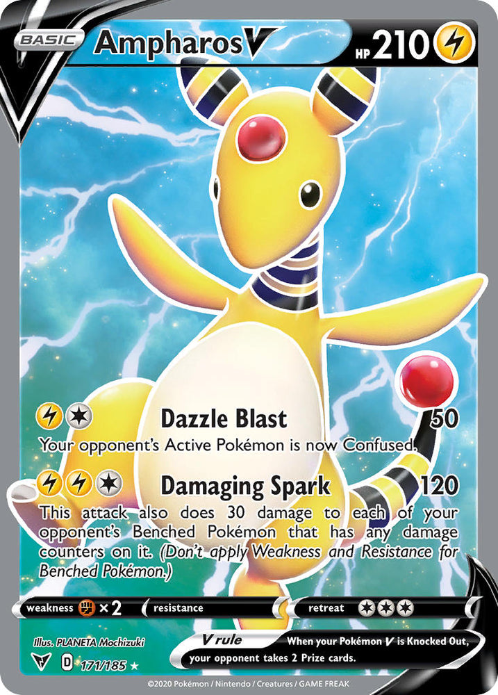 Pokemon | Ampharos V (171/185) [Sword & Shield: Vivid Voltage] | The Nerd Merchant