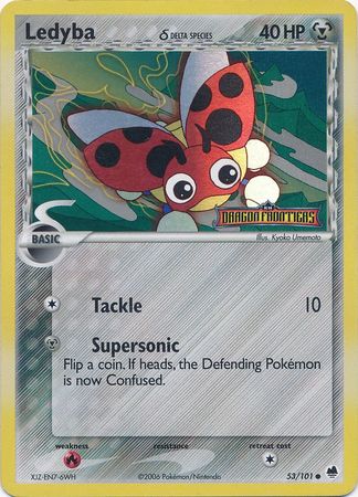 Pokemon | Ledyba (53/101) (Delta Species) (Stamped) [EX: Dragon Frontiers] | The Nerd Merchant