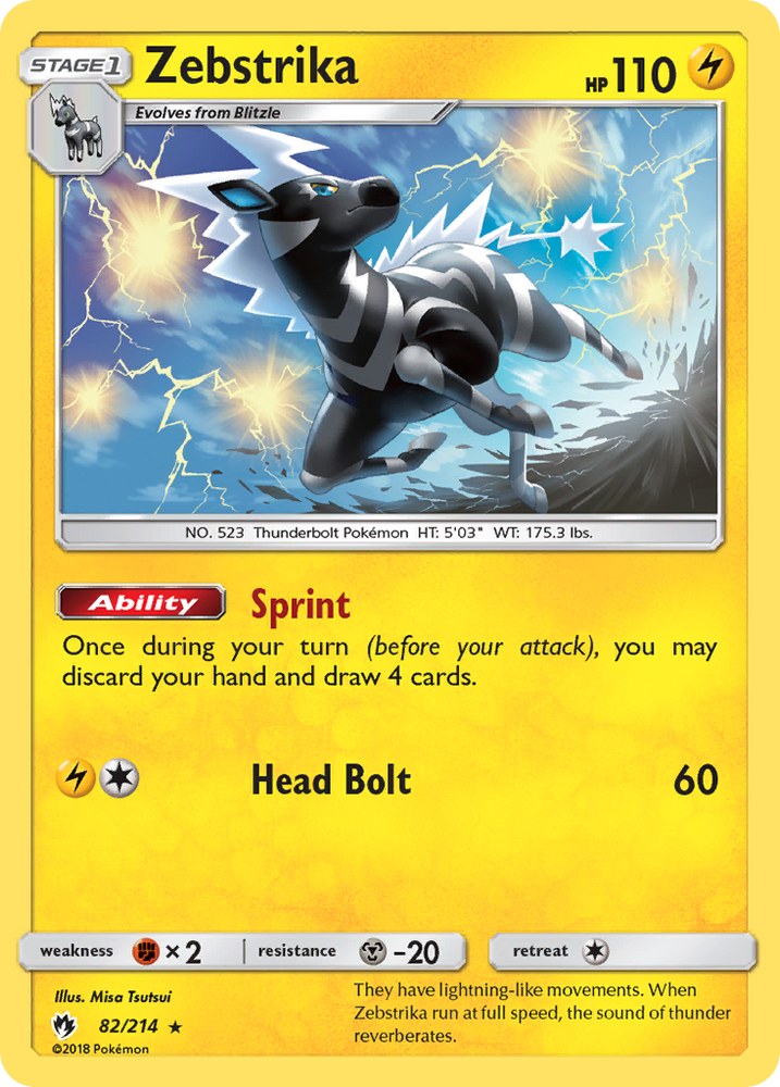 Pokemon | Zebstrika (82/214) [Sun & Moon: Lost Thunder] | The Nerd Merchant
