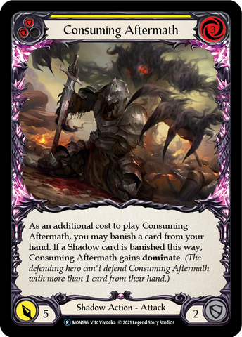 Flesh and Blood TCG | Consuming Aftermath (Yellow) [U-MON196] (Monarch Unlimited)  Unlimited Normal | The Nerd Merchant