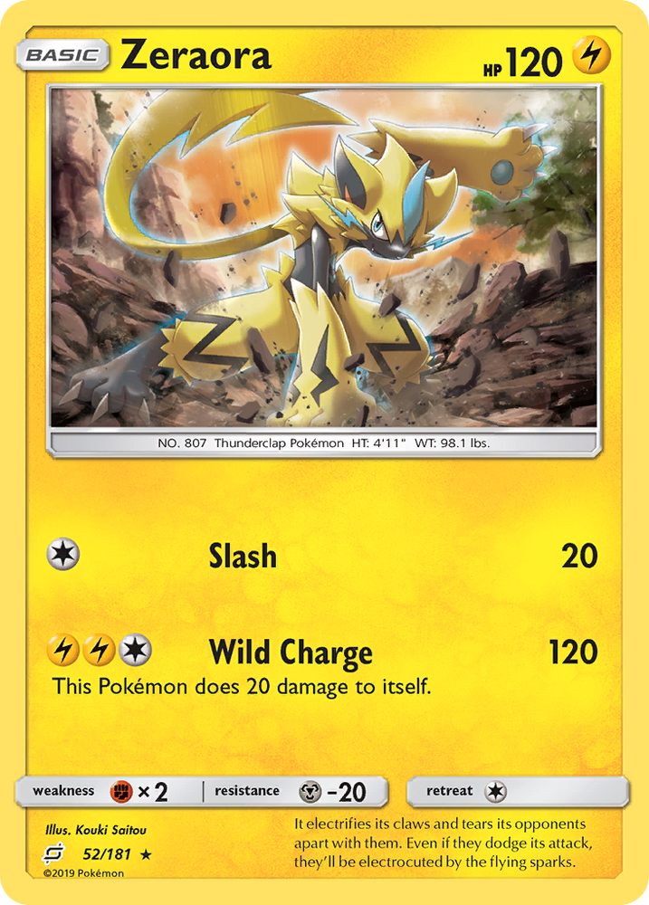 Pokemon | Zeraora (52/181) [Sun & Moon: Team Up] | The Nerd Merchant