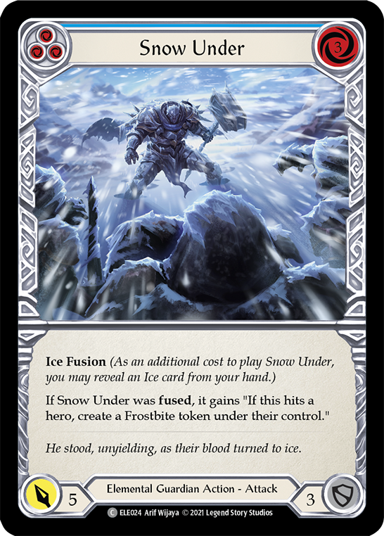 Flesh and Blood TCG | Snow Under (Blue) [ELE024] (Tales of Aria)  1st Edition Rainbow Foil | The Nerd Merchant