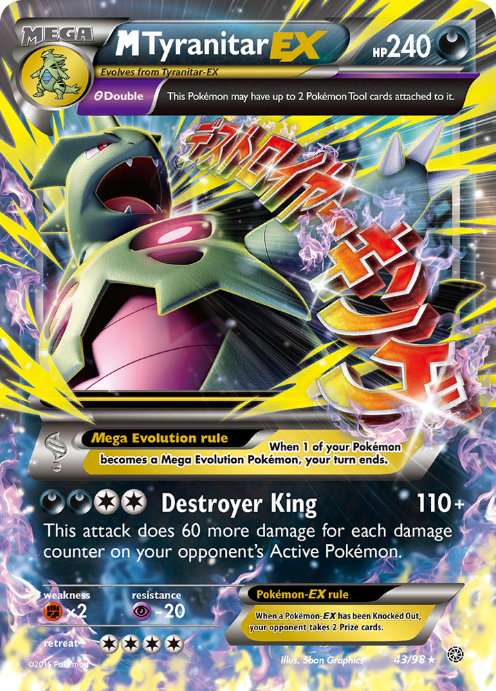 Pokemon | M Tyranitar EX (43/98) [XY: Ancient Origins] | The Nerd Merchant