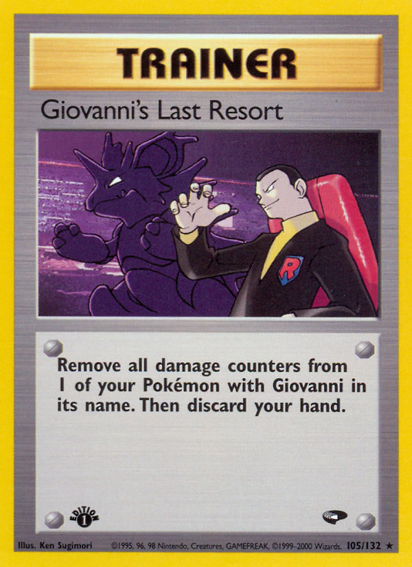 Pokemon | Giovanni's Last Resort (105/132) [Gym Challenge 1st Edition] | The Nerd Merchant