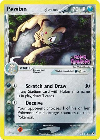 Pokemon | Persian (48/110) (Delta Species) (Stamped) [EX: Holon Phantoms] | The Nerd Merchant