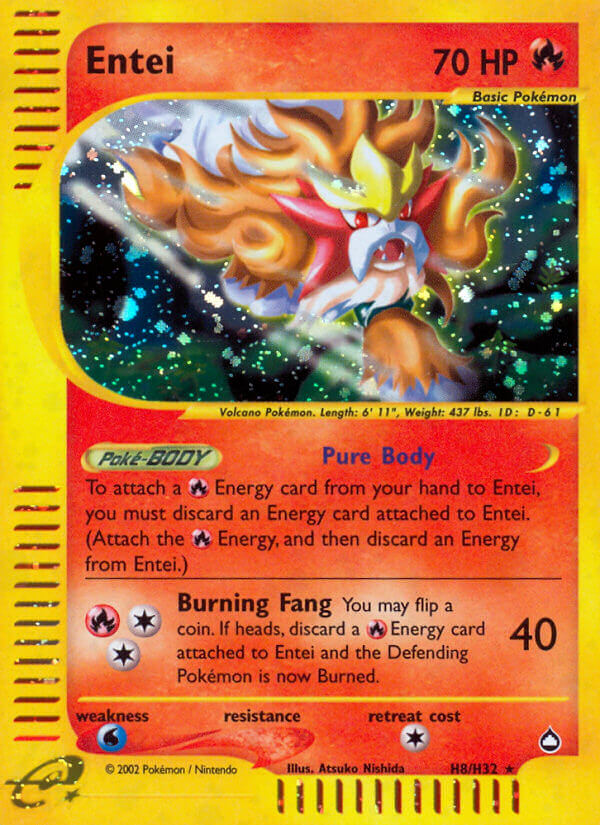 Pokemon | Entei (H8/H32) [Aquapolis] | The Nerd Merchant