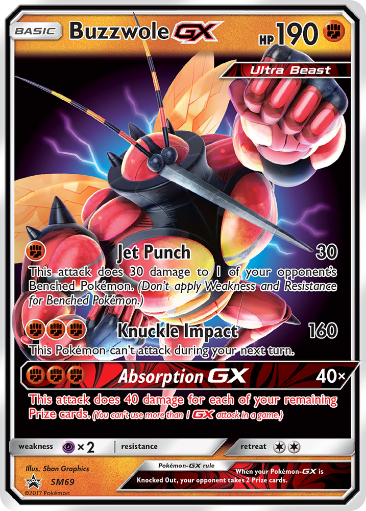 Pokemon | Buzzwole GX (SM69) [Sun & Moon: Black Star Promos] | The Nerd Merchant