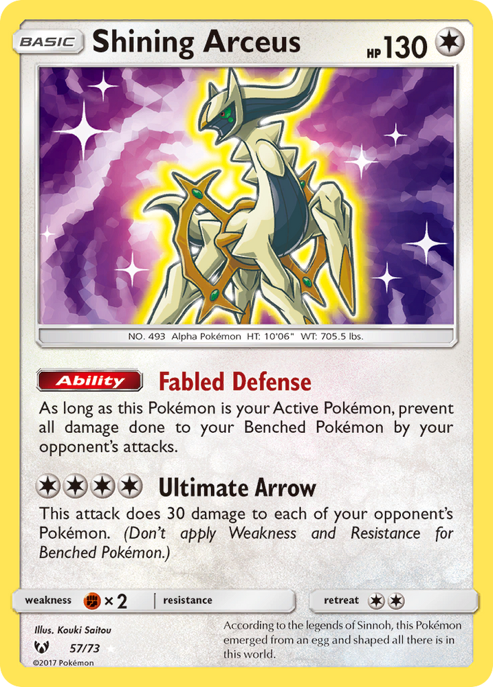 Pokemon | Shining Arceus (57/73) [Sun & Moon: Shining Legends] | The Nerd Merchant