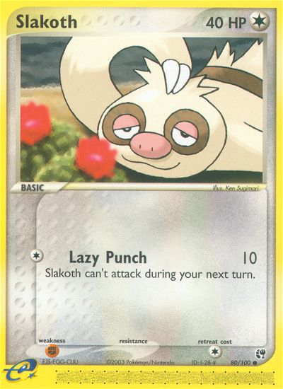 Pokemon | Slakoth (80/100) [EX: Sandstorm] | The Nerd Merchant