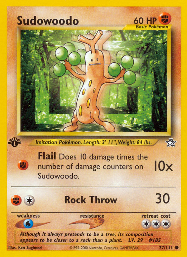 Pokemon | Sudowoodo (77/111) [Neo Genesis 1st Edition] | The Nerd Merchant