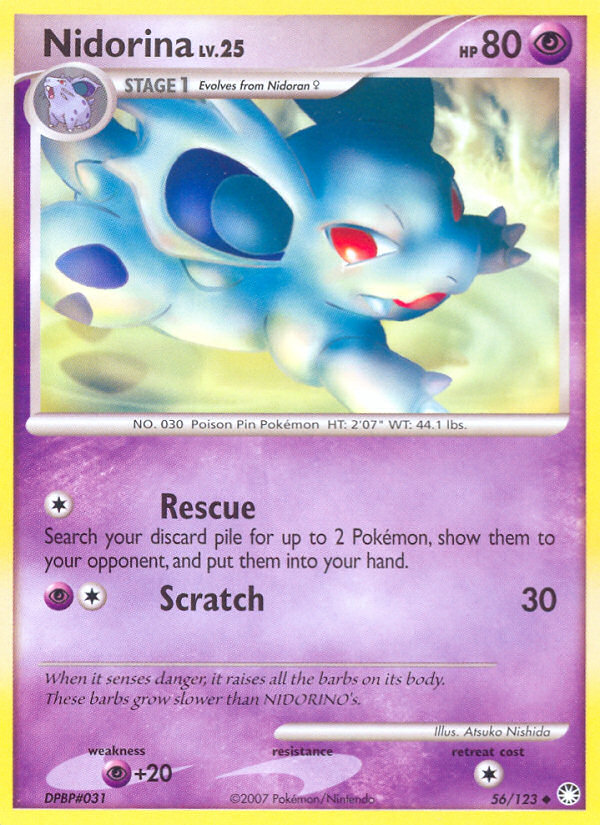 Pokemon | Nidorina (56/123) [Diamond & Pearl: Mysterious Treasures] | The Nerd Merchant