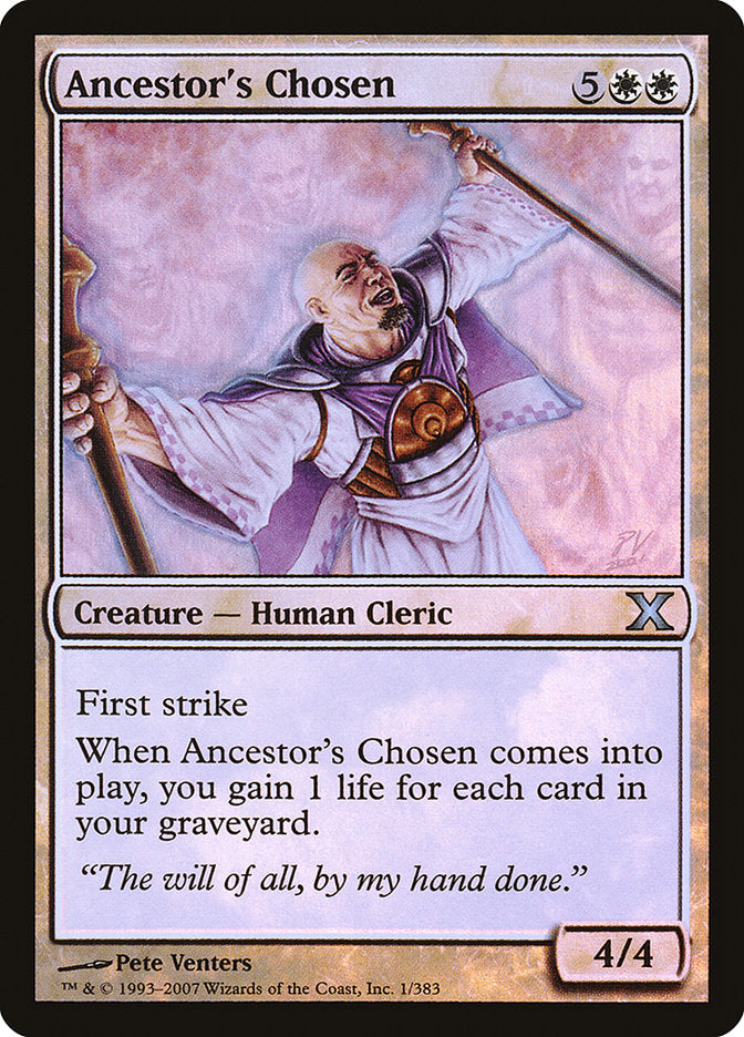 Magic | Ancestor's Chosen (Premium Foil) [Tenth Edition] | The Nerd Merchant