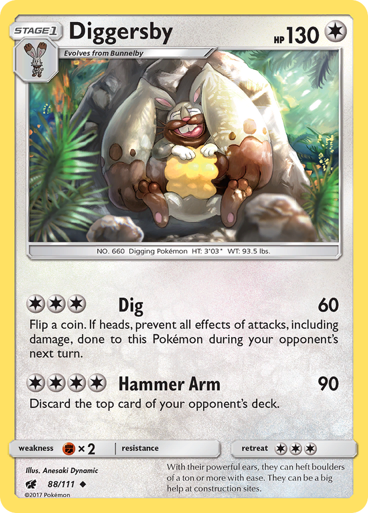Pokemon | Diggersby (88/111) [Sun & Moon: Crimson Invasion] | The Nerd Merchant