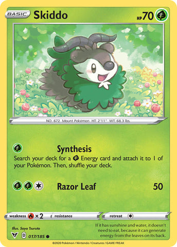 Pokemon | Skiddo (017/185) [Sword & Shield: Vivid Voltage] | The Nerd Merchant