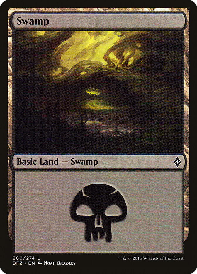 Magic | Swamp (260) [Battle for Zendikar] | The Nerd Merchant