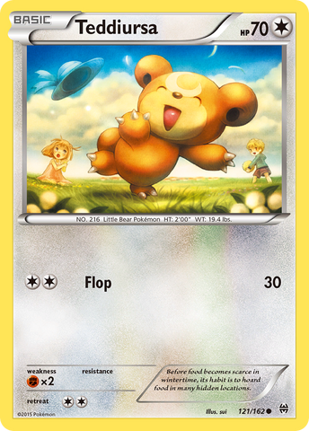 Pokemon | Teddiursa (121/162) [XY: BREAKthrough] | The Nerd Merchant