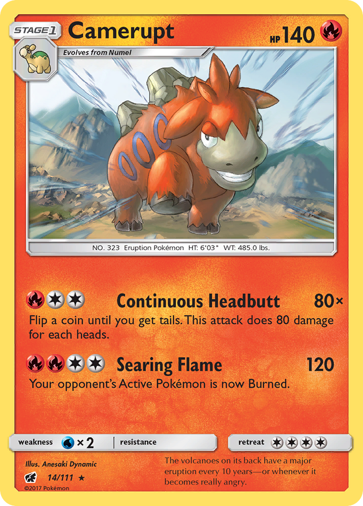 Pokemon | Camerupt (14/111) [Sun & Moon: Crimson Invasion] | The Nerd Merchant