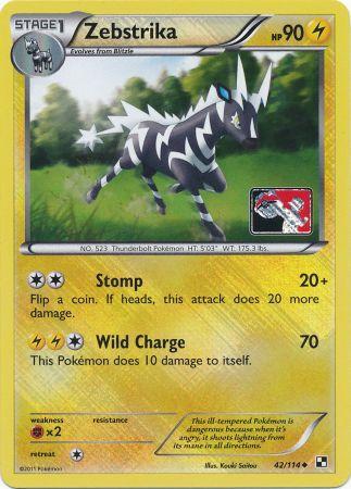 Pokemon | Zebstrika (42/114) (League Promo) [Black & White: Base Set] | The Nerd Merchant