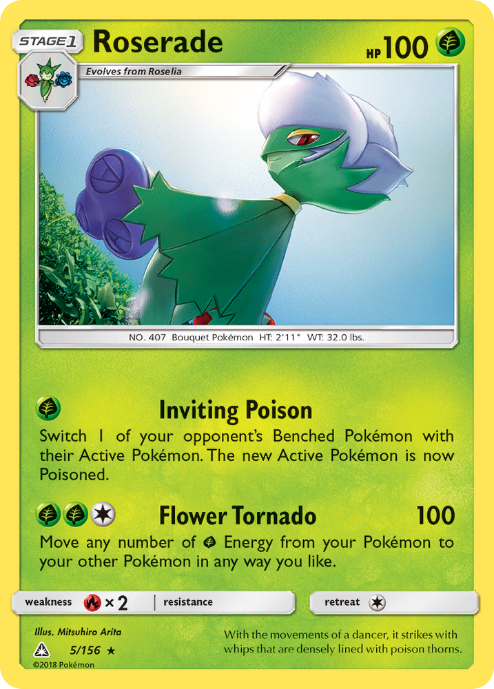 Pokemon | Roserade (5/156) [Sun & Moon: Ultra Prism] | The Nerd Merchant