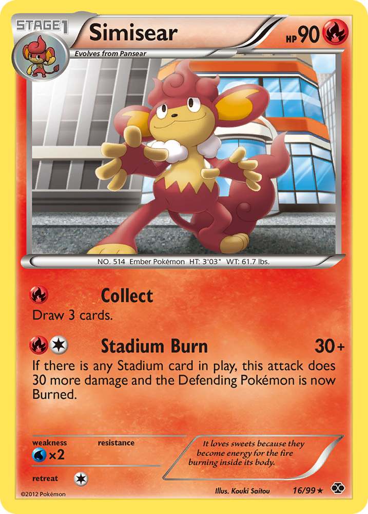Pokemon | Simisear (16/99) [Black & White: Next Destinies] | The Nerd Merchant