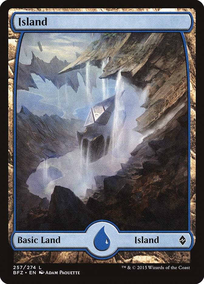 Magic | Island (257) (Full Art) [Battle for Zendikar] | The Nerd Merchant