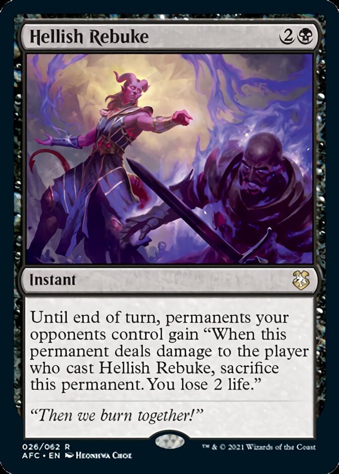Magic | Hellish Rebuke [Dungeons & Dragons: Adventures in the Forgotten Realms Commander] | The Nerd Merchant
