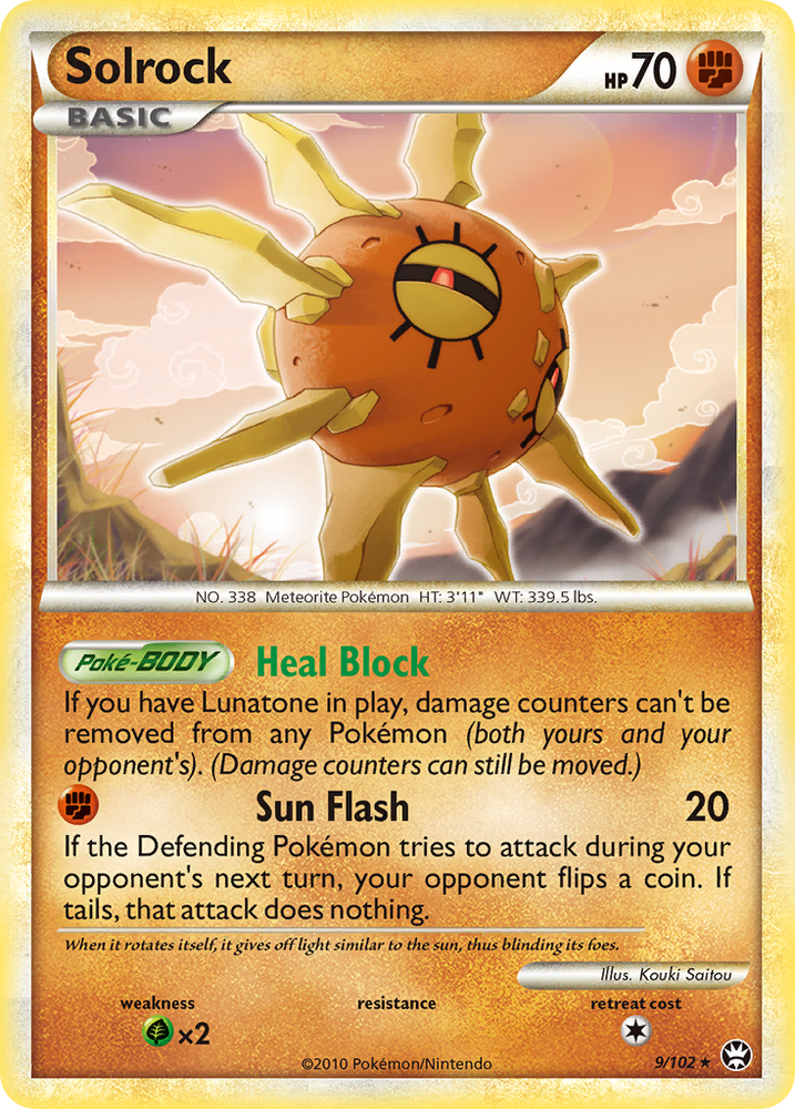 Pokemon | Solrock (9/102) [HeartGold & SoulSilver: Triumphant] | The Nerd Merchant