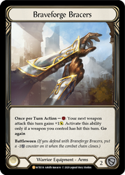 Flesh and Blood TCG | Braveforge Bracers [U-WTR116] (Welcome to Rathe Unlimited)  Unlimited Rainbow Foil | The Nerd Merchant