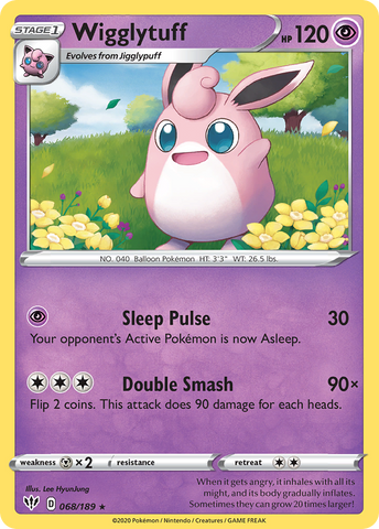Pokemon | Wigglytuff (068/189) [Sword & Shield: Darkness Ablaze] | The Nerd Merchant