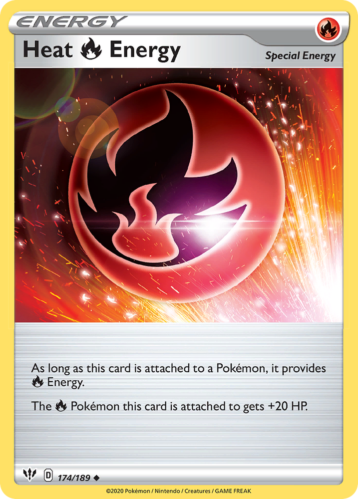 Pokemon | Heat Fire Energy (174/189) [Sword & Shield: Darkness Ablaze] | The Nerd Merchant