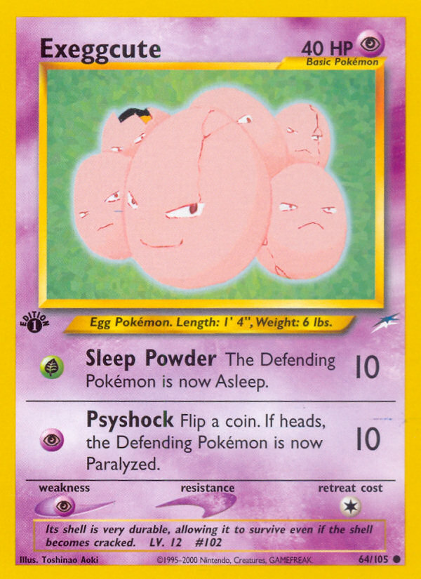 Pokemon | Exeggcute (64/105) [Neo Destiny 1st Edition] | The Nerd Merchant
