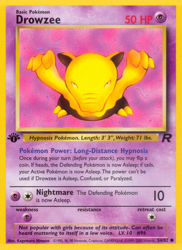Pokemon | Drowzee (54/82) [Team Rocket 1st Edition] | The Nerd Merchant