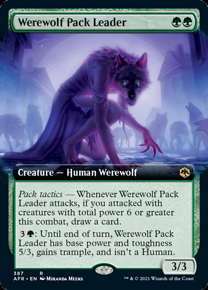 Magic | Werewolf Pack Leader (Extended Art) [Dungeons & Dragons: Adventures in the Forgotten Realms] | The Nerd Merchant