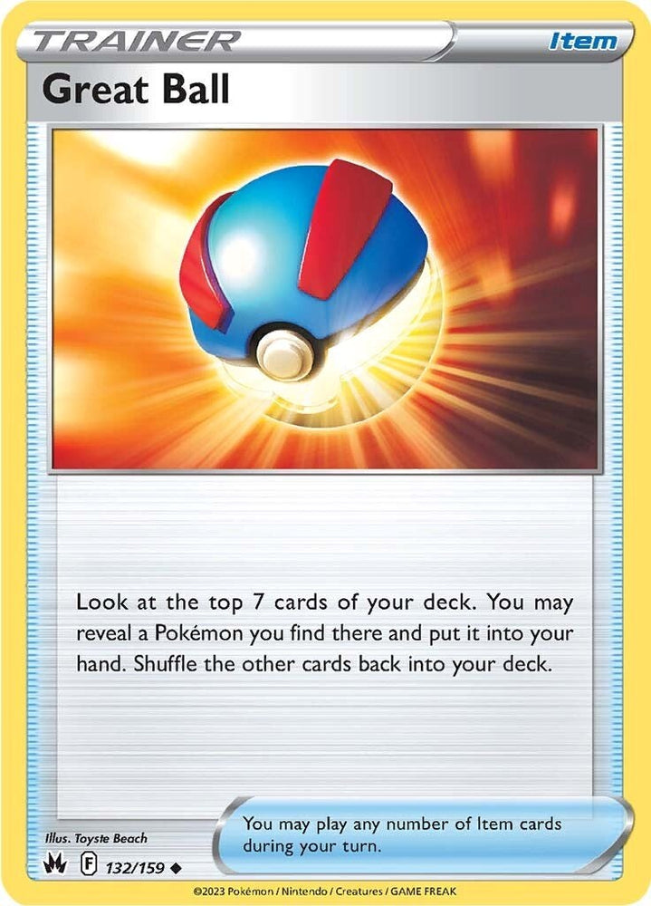 Pokemon | Great Ball (132/159) [Sword & Shield: Crown Zenith] | The Nerd Merchant