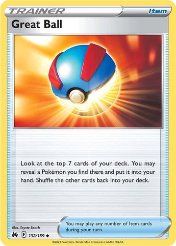 Pokemon | Great Ball (132/159) [Sword & Shield: Crown Zenith] | The Nerd Merchant