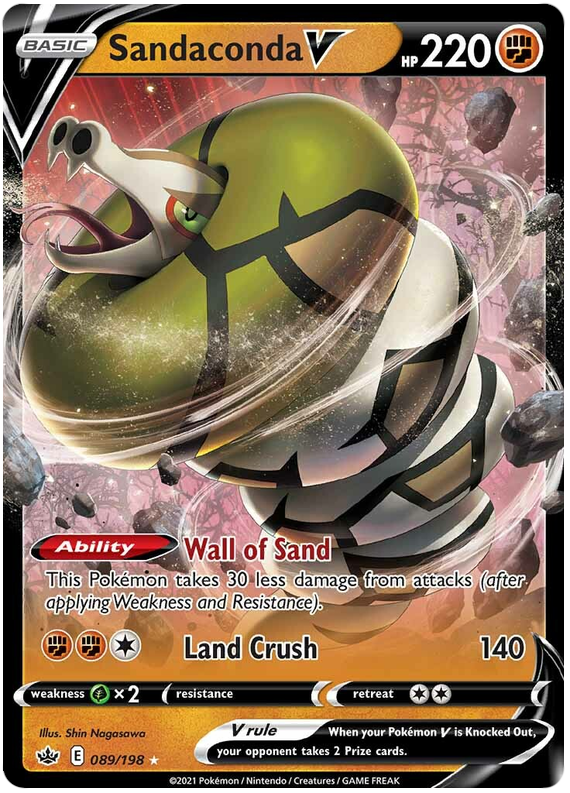 Pokemon | Sandaconda V (089/198) [Sword & Shield: Chilling Reign] | The Nerd Merchant