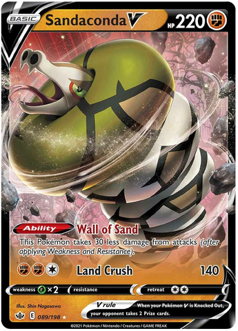 Pokemon | Sandaconda V (089/198) [Sword & Shield: Chilling Reign] | The Nerd Merchant