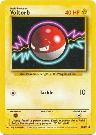 Pokemon | Voltorb (67/102) [Base Set Unlimited] | The Nerd Merchant