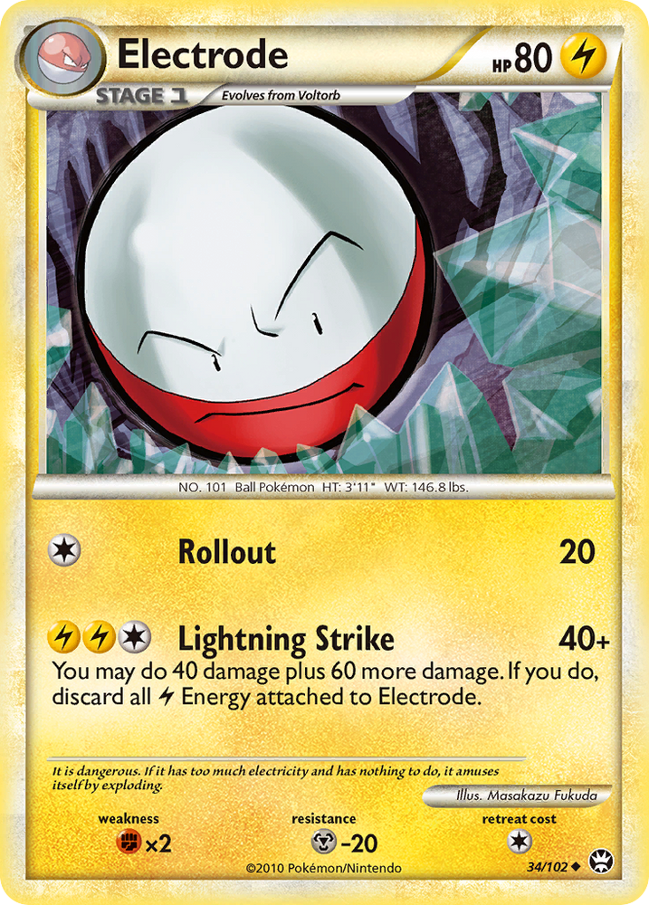 Pokemon | Electrode (34/102) [HeartGold & SoulSilver: Triumphant] | The Nerd Merchant