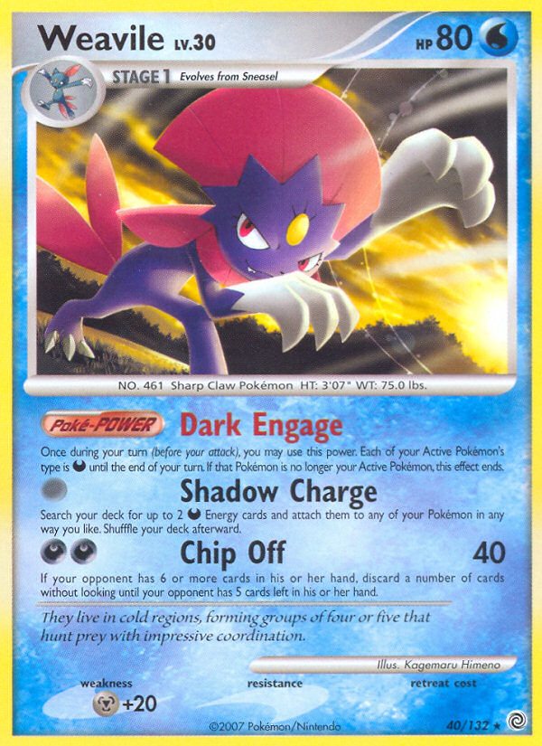 Pokemon | Weavile (40/132) [Diamond & Pearl: Secret Wonders] | The Nerd Merchant