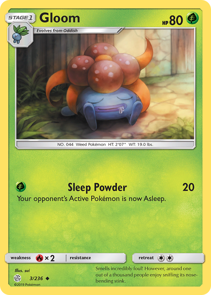 Pokemon| Gloom (3/236) [Sun & Moon: Cosmic Eclipse] | The Nerd Merchant