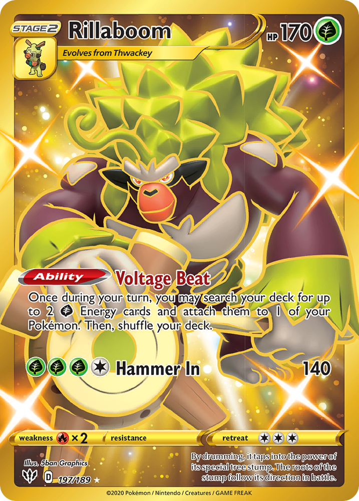 Pokemon | Rillaboom (197/189) [Sword & Shield: Darkness Ablaze] | The Nerd Merchant