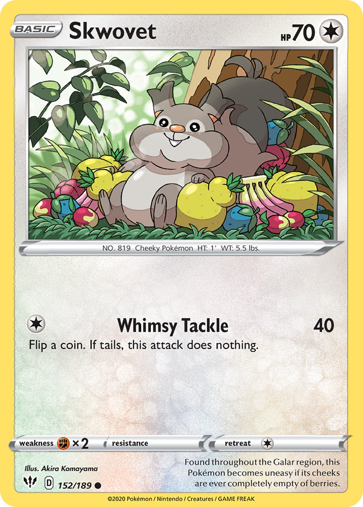 Pokemon | Skwovet (152/189) [Sword & Shield: Darkness Ablaze] | The Nerd Merchant