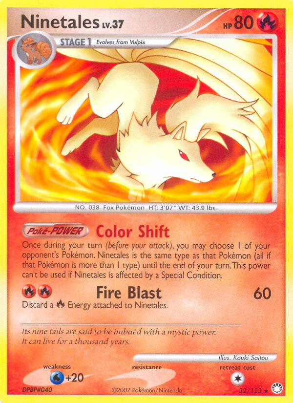 Pokemon | Ninetales (32/123) [Diamond & Pearl: Mysterious Treasures] | The Nerd Merchant