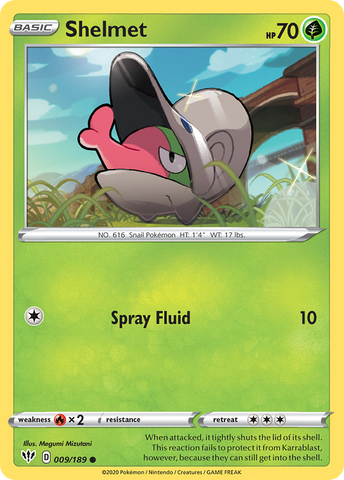 Pokemon | Shelmet (009/189) [Sword & Shield: Darkness Ablaze] | The Nerd Merchant