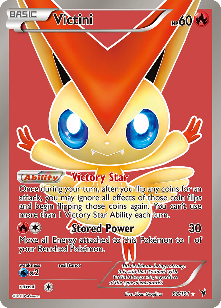 Pokemon | Victini (98/101) [Black & White: Noble Victories] | The Nerd Merchant
