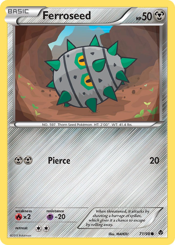 Pokemon | Ferroseed (71/98) [Black & White: Emerging Powers] | The Nerd Merchant