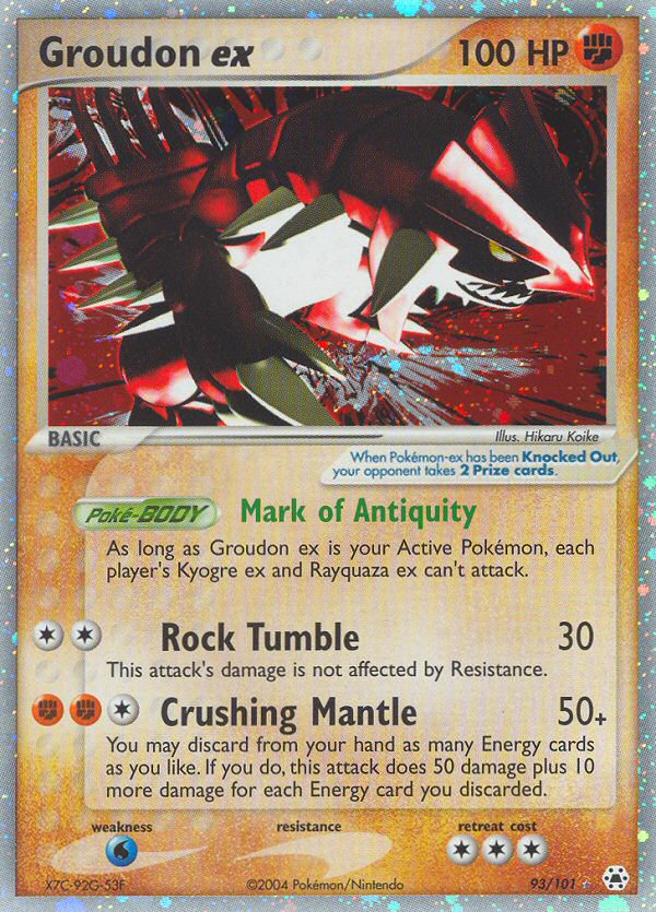 Pokemon | Groudon ex (93/101) [EX: Hidden Legends] | The Nerd Merchant